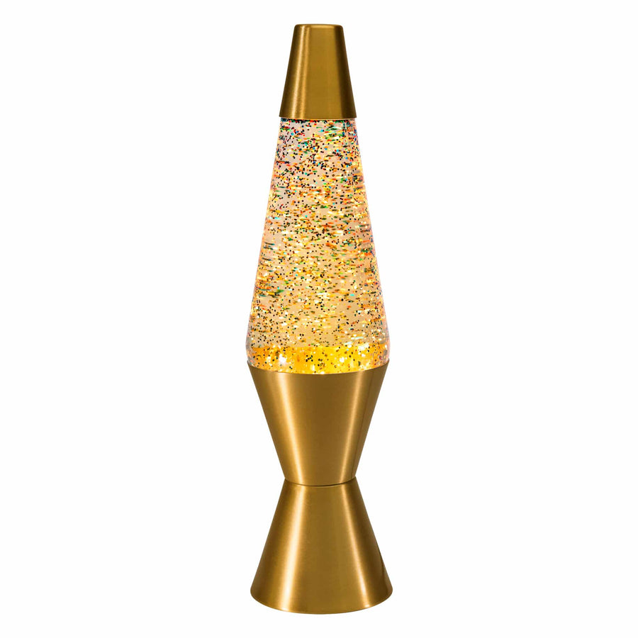 14.5″ LAMP RAINBOW GLITTER – CLEAR/GOLD B1